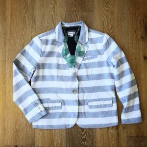 Merona 18 chambray white stripe blazer Easter